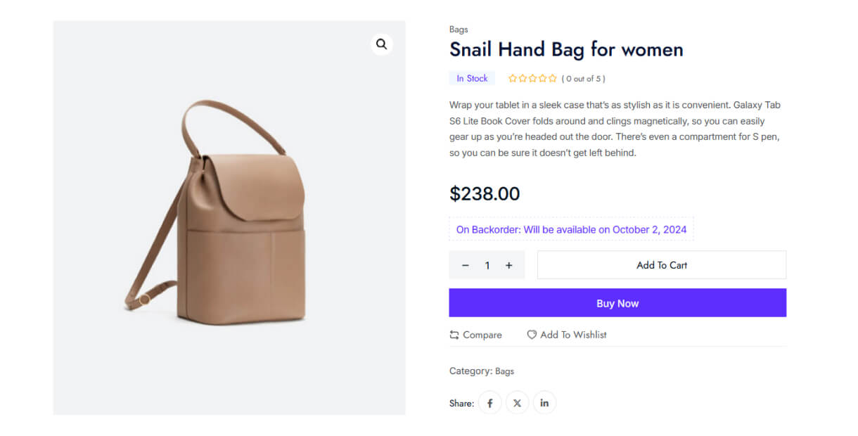 backorder after - Backorder